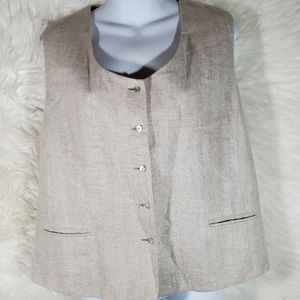 Jennifer Moore women's vest size 14 beige